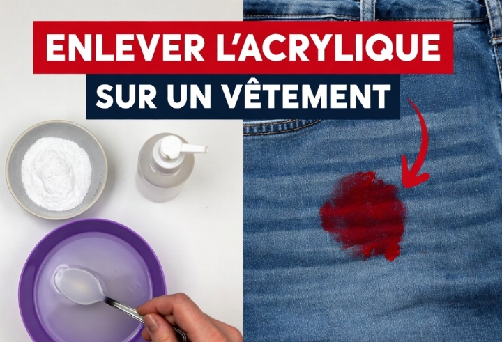 Comment enlever de l&rsquo;acrylique sur un vêtement ?