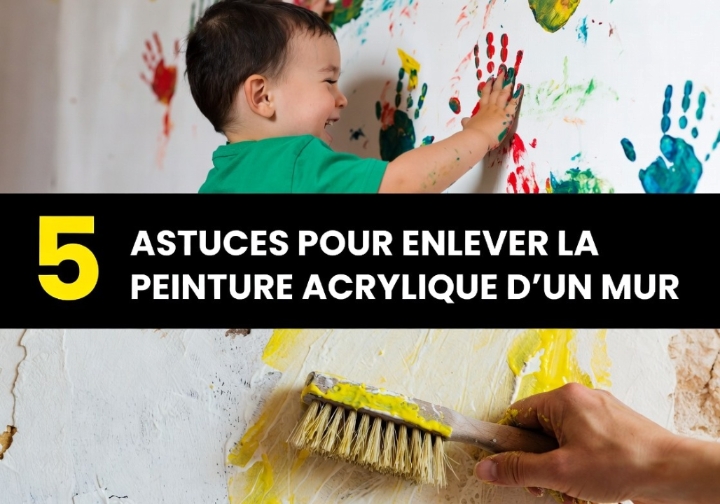 Comment enlever de la peinture acrylique sur un mur ?